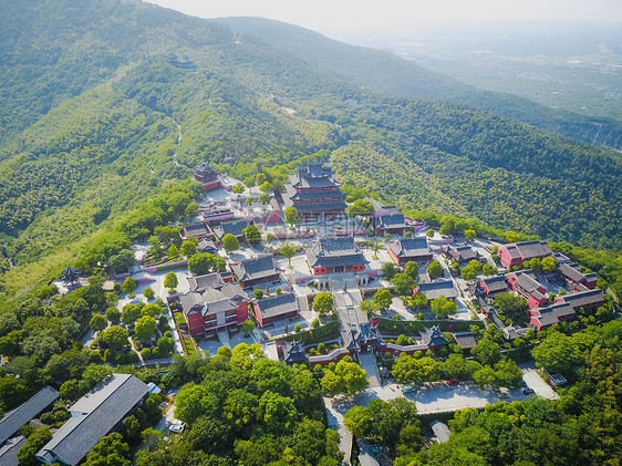 航拍苏州穹窿山景区图片