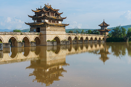 云南建水双龙桥背景图片