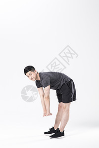 热身运动的运动男性背景图片