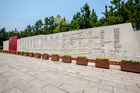 战斗背景嘉兴革命历史纪念馆宣誓墙背景