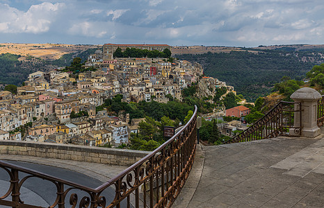 意大利西西里岛古城风光背景图片