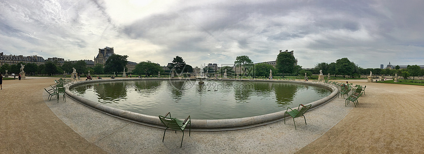 巴黎杜乐丽花园全景图片