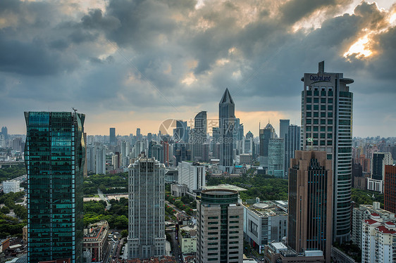 上海城市建筑风光夜景图片