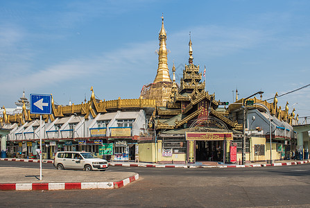 缅甸仰光街景图片