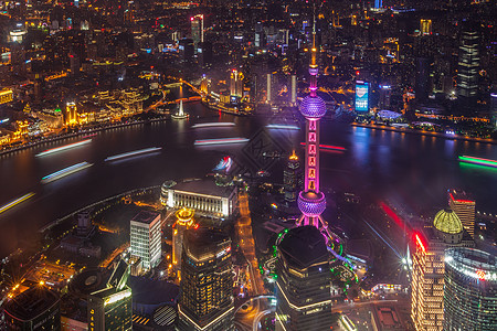 上海东方明珠塔夜景背景图片