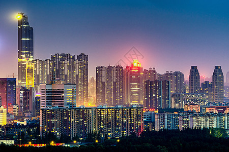 武汉城市夜景商务区图片
