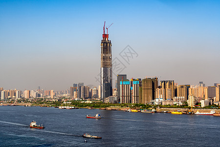 在建中国第一高楼绿地大厦高清图片