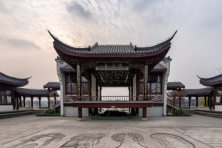 武汉沙湖公园景观背景图片