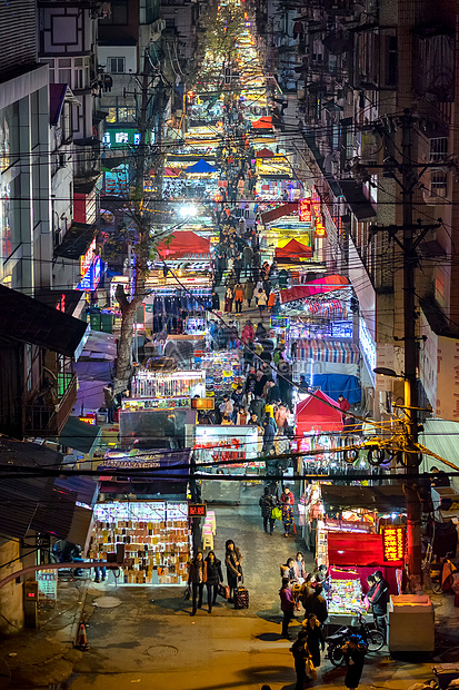 武汉宝成路夜市风景图片