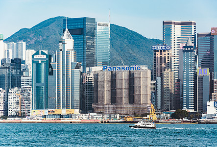 大海 船维多利亚港风景背景