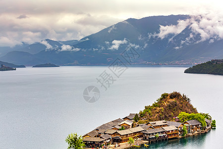 泸沽湖风光背景图片