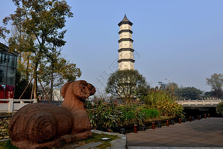 成都天府新区打造的铁像寺水街图片