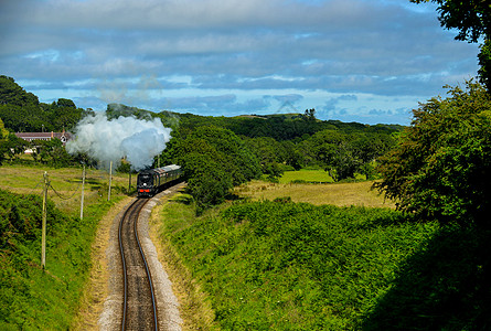英国蒸汽火车背景图片