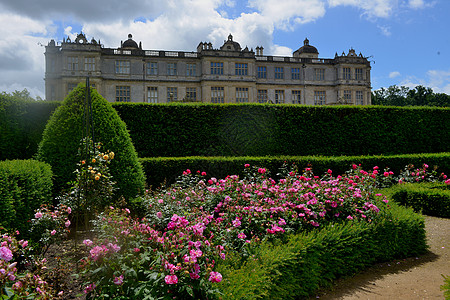 英国乡村花园英国英格兰著名的朗利特庄园背景