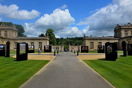 英国乡村花园英国英格兰著名的朗利特庄园背景