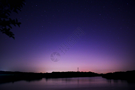 湖面星空梁子湖的夜晚背景