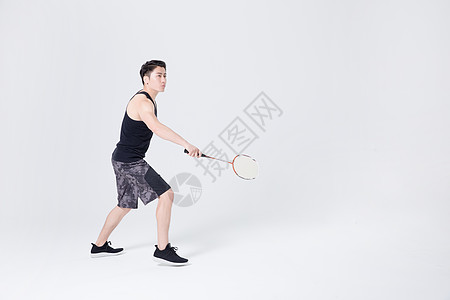 羽毛球运动员运动健身男性人像羽毛球背景