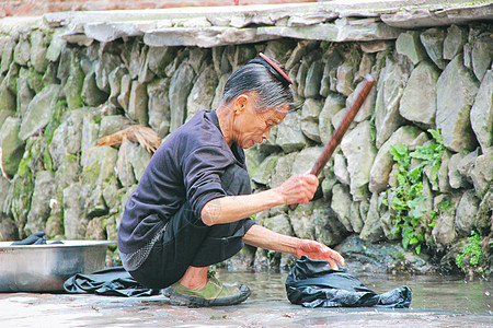 贵州肇兴侗寨老人图片