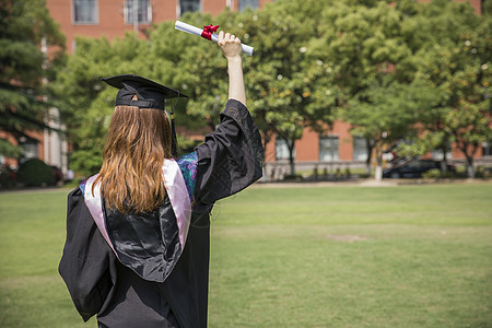 女学生大学毕业了模特高清图片素材