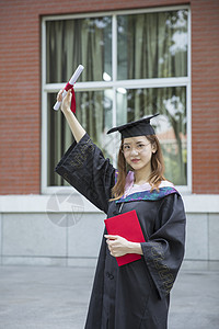 女学生大学毕业了学习高清图片素材