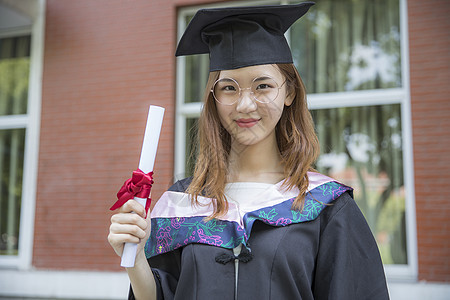 女学生大学毕业了大学生高清图片素材