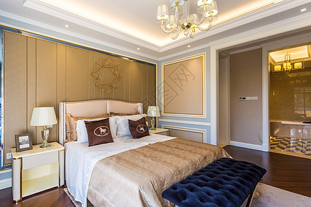 温馨舒适的家居卧室背景图片