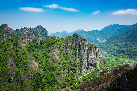 山脉插画温州雁荡山风景背景