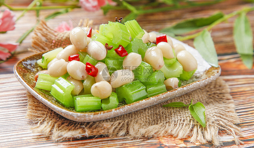 下酒菜芹菜花生米高清图片下载 正版图片 摄图网
