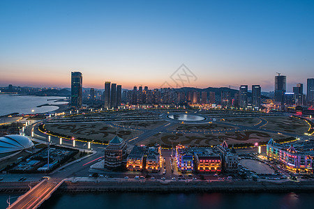 大连星海广场夜景图片