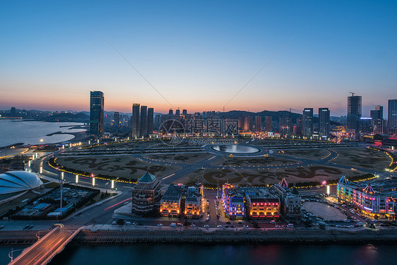 大连星海广场夜景图片