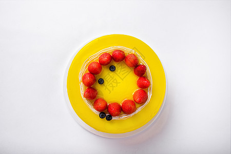 奶油草莓水果蛋糕图片