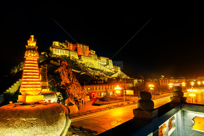 布达拉宫夜景高清图片下载 正版图片 摄图网 布达拉宫夜景高清图片下载 正版图片 摄图网