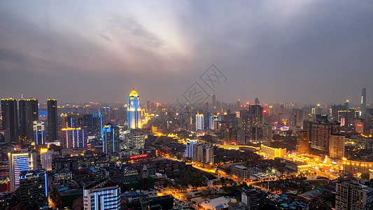 夜晚的武汉城市风景图片