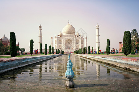 印度建筑构造印度泰姬陵地标景点背景