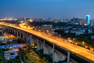 武汉城市夜景红钢城图片