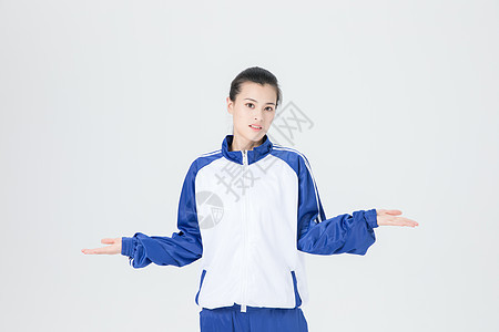 无奈的校服女性学生图片