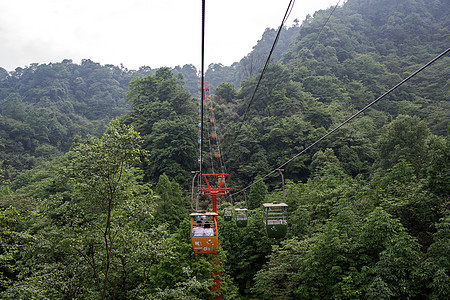 青城山中的索道图片