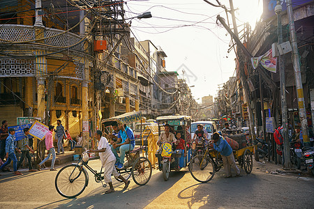 印度街头风光原景图片