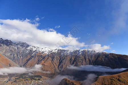 大高加索山脉格鲁吉亚自然风景背景