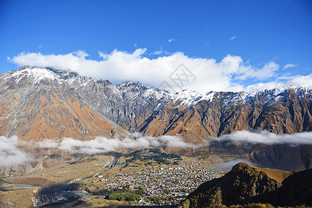 大高加索山脉格鲁吉亚旅行自然风景背景