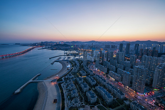 大连星海湾夜景图片