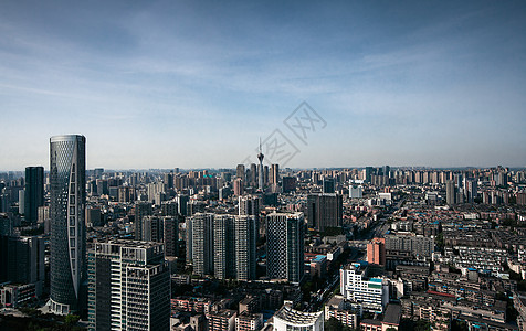 成都市建筑地标不同天气的成都电视塔背景