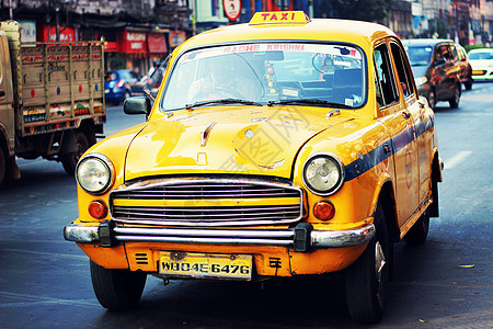 老式出租车背景图片