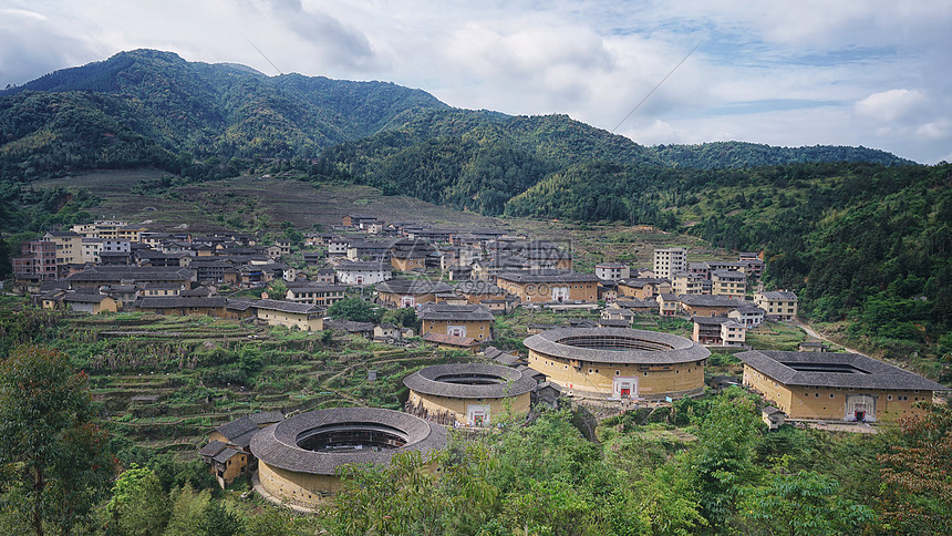 福州永定土楼群图片