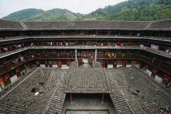 福建永定土楼细节图图片