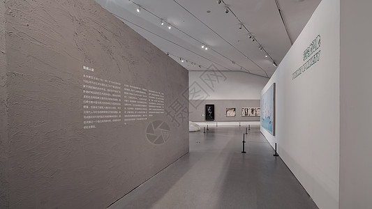 白色展台博物馆看现代艺术展览背景