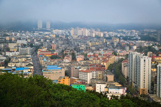 俯瞰旅顺全景图片