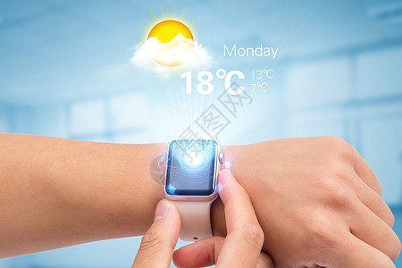 手表上的智能天气预报图片