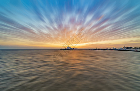 上海背景素材海上日出背景