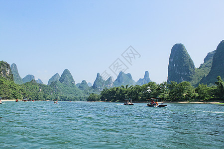 桂林水墨桂林阳朔漓江背景